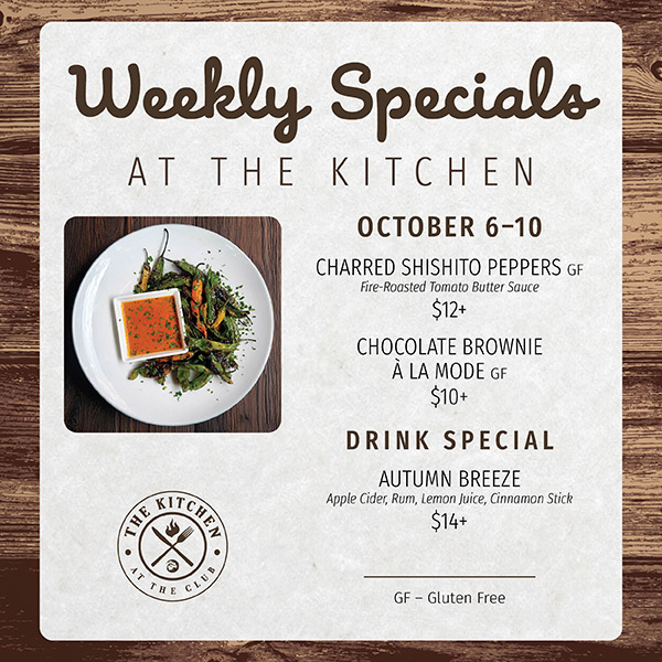 Weekly Specials at The Kitchen