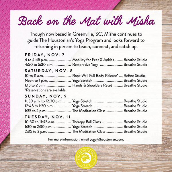 Back on the Mat with Misha