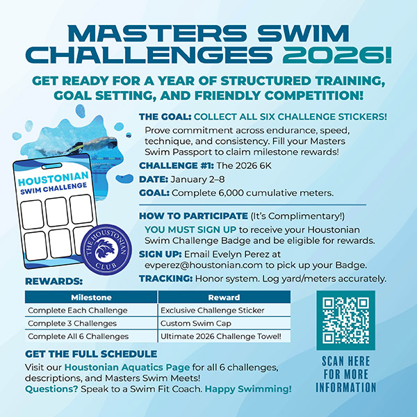 MASTERS SWIM CHALLENGES 2026!