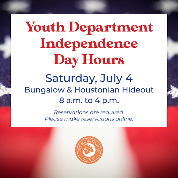 Youth Department Independence Day Hours