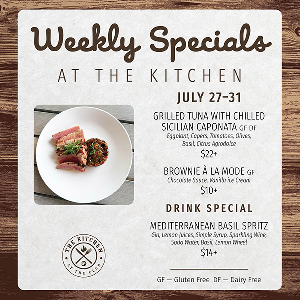 Weekly Specials at The Kitchen
