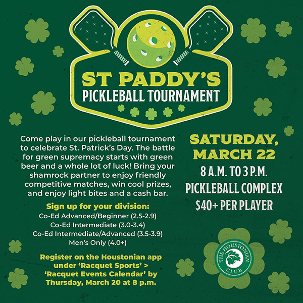 St Paddy's Pickleball Tournament 