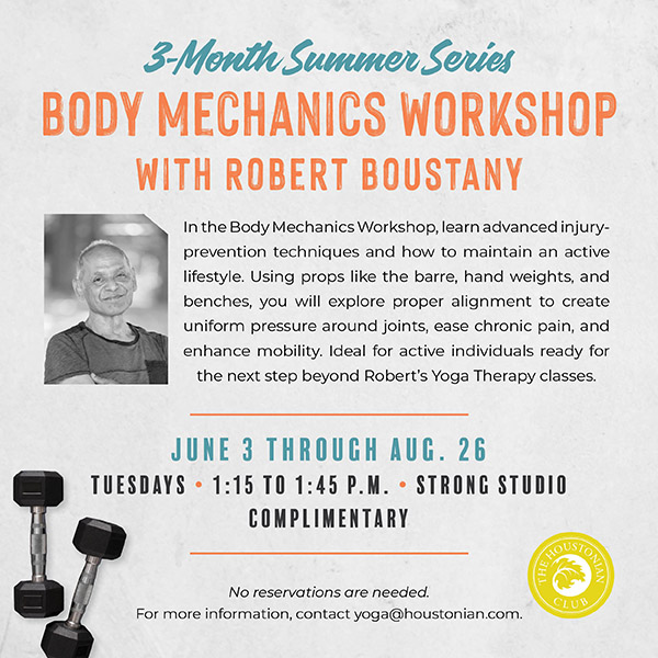 Body Mechanics Workshop with Robert Boustany