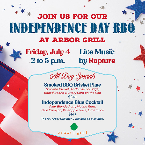 Independence Day BBQ at Arbor Grill