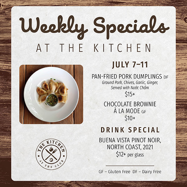 Weekly Specials at The Kitchen