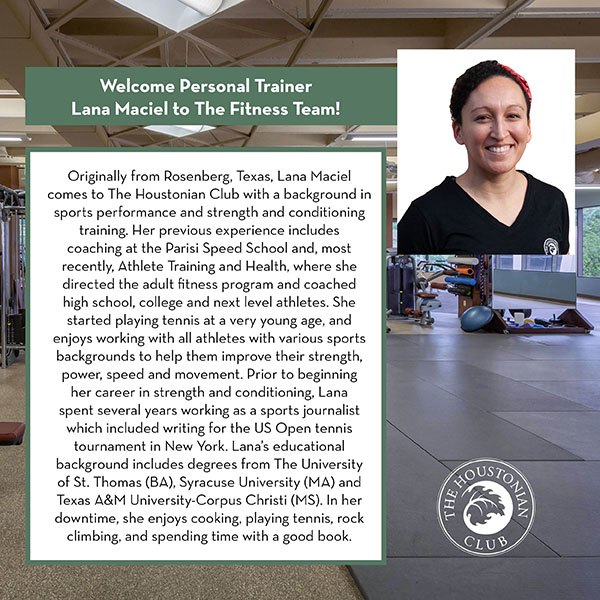 Welcome Personal Trainer Lana Maciel to The Fitness Team!