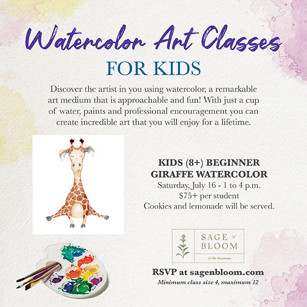 Watercolor Art Classes for  Kids