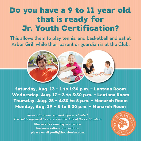 Jr. Youth Certification