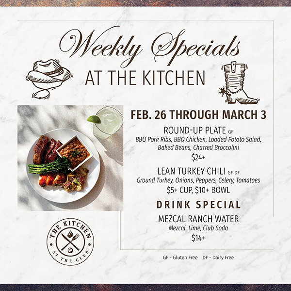 Weekly Specials at The Kitchen